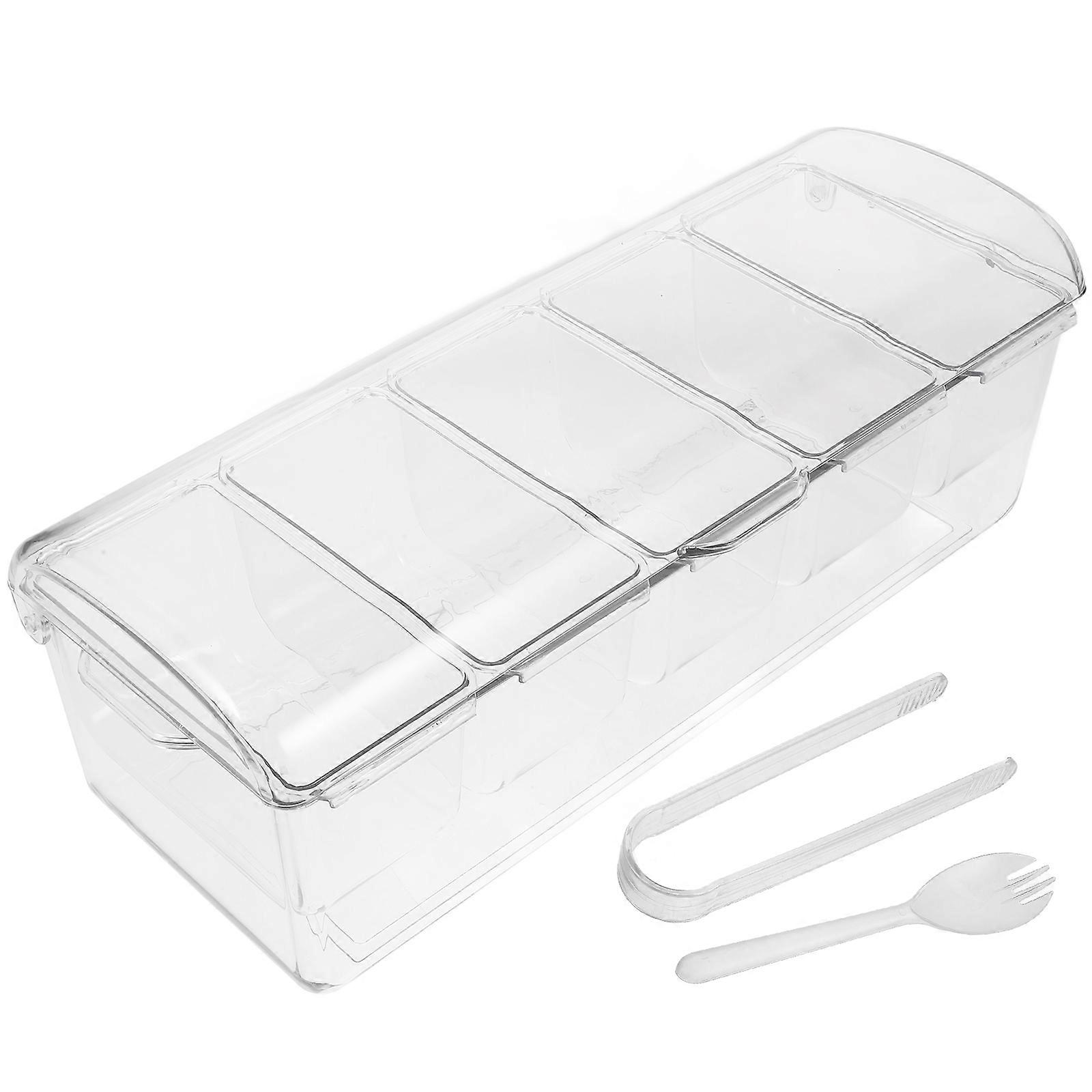 Salad Holder Acrylic Food Storage Container for Keeping Salads Fresh 2Sets