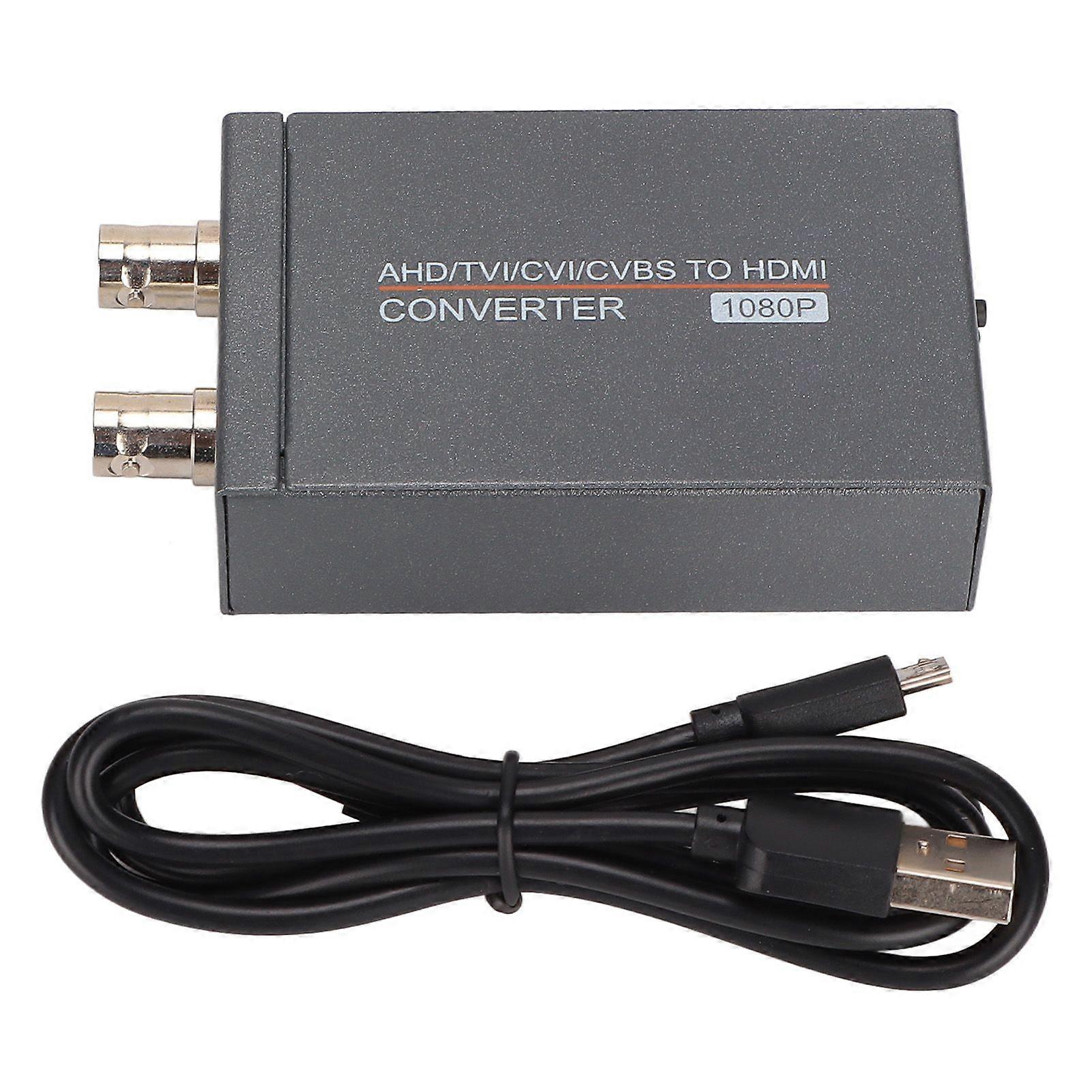 HD Multimedia Interface Converter AHD TVI CVI CVBS Input 720P 1080P Video Converter with Loop Out for Monitor