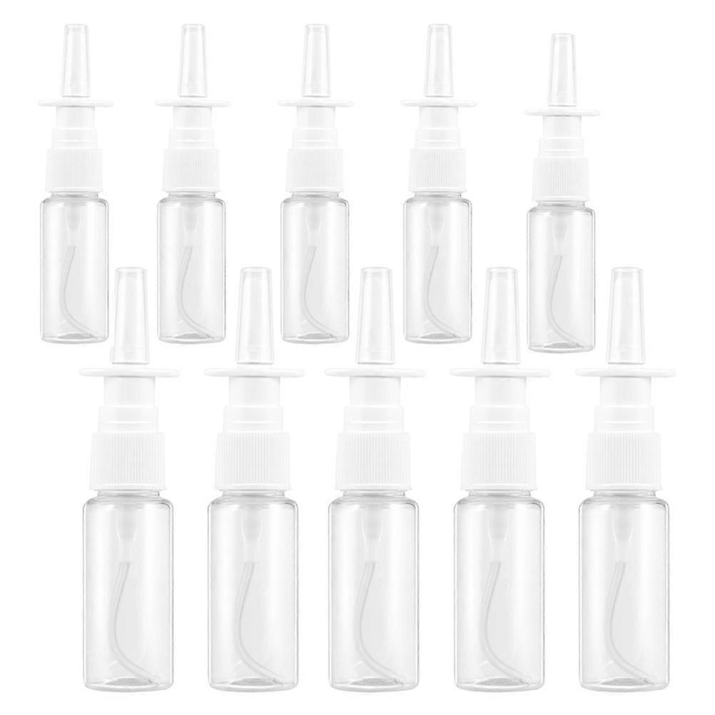 10pcs Transparent Nasal Spray Bottles Empty Sprayer Refillable Containers