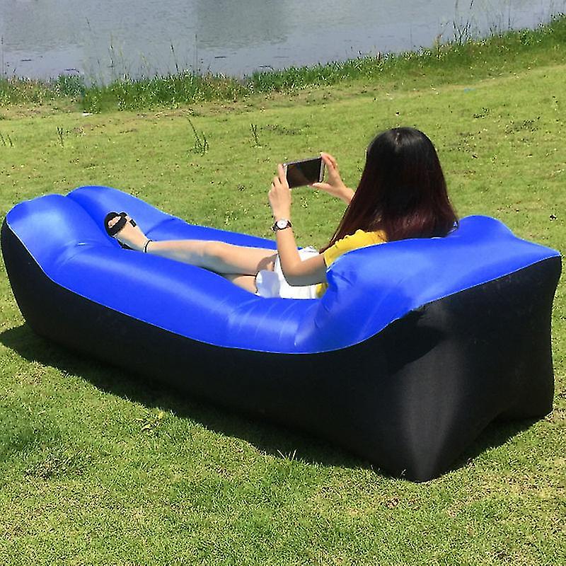 Inflatable Sofa, Inflatable Hammock With Pillow Inflatable Sofa Portable Inflatable Lounger(blue)