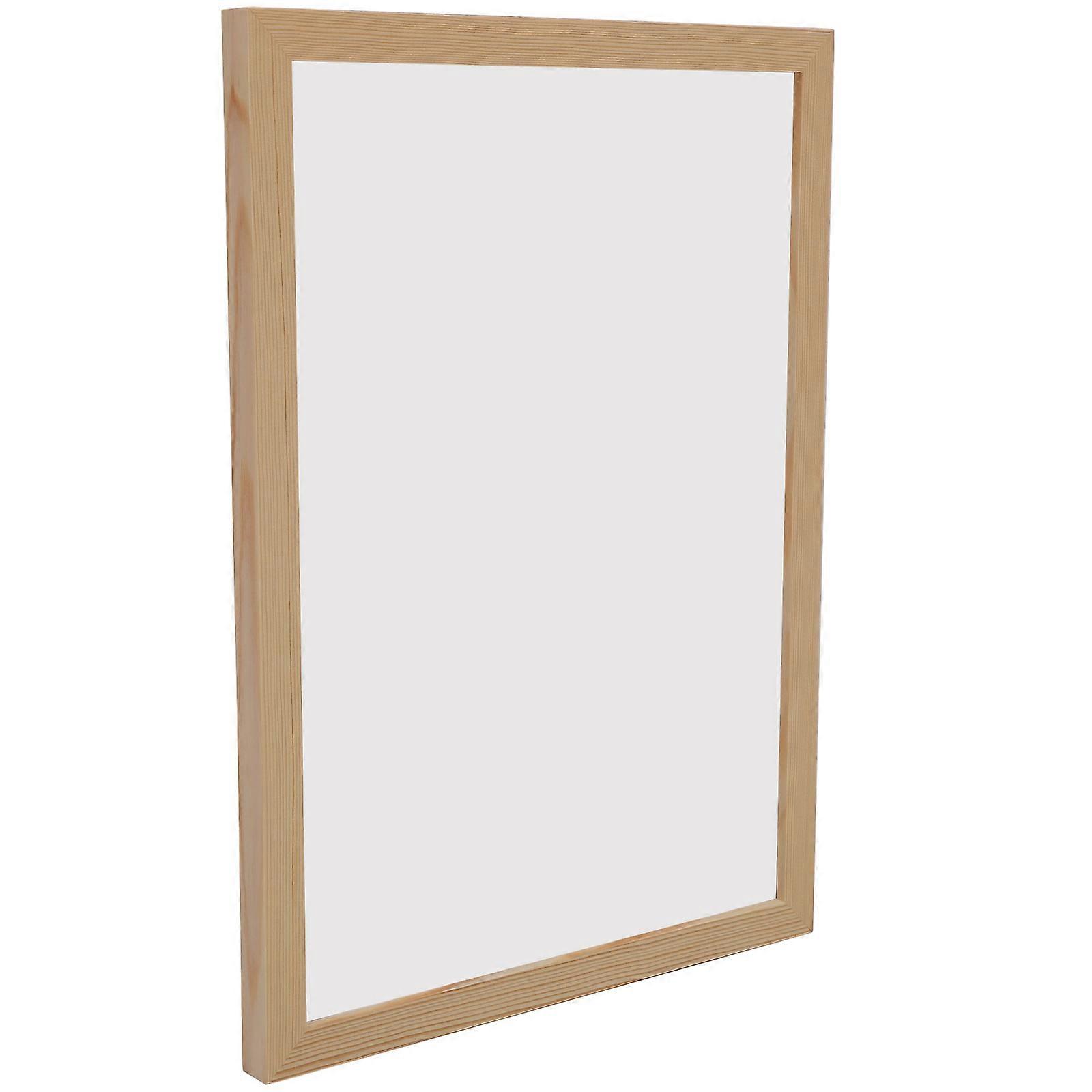 Hanging Picture Frame Rustic Style Wood Photo Frame Wall Display Light Brown Preserve Photos 1Set
