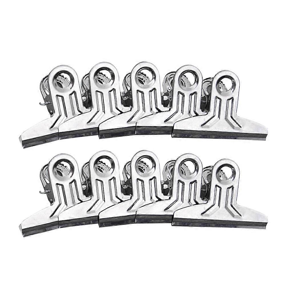 10 Pcs Stainless Steel Food Bag Clips For Kitchen Use With Airtight Seal Function Ideal For Storage Flexibility