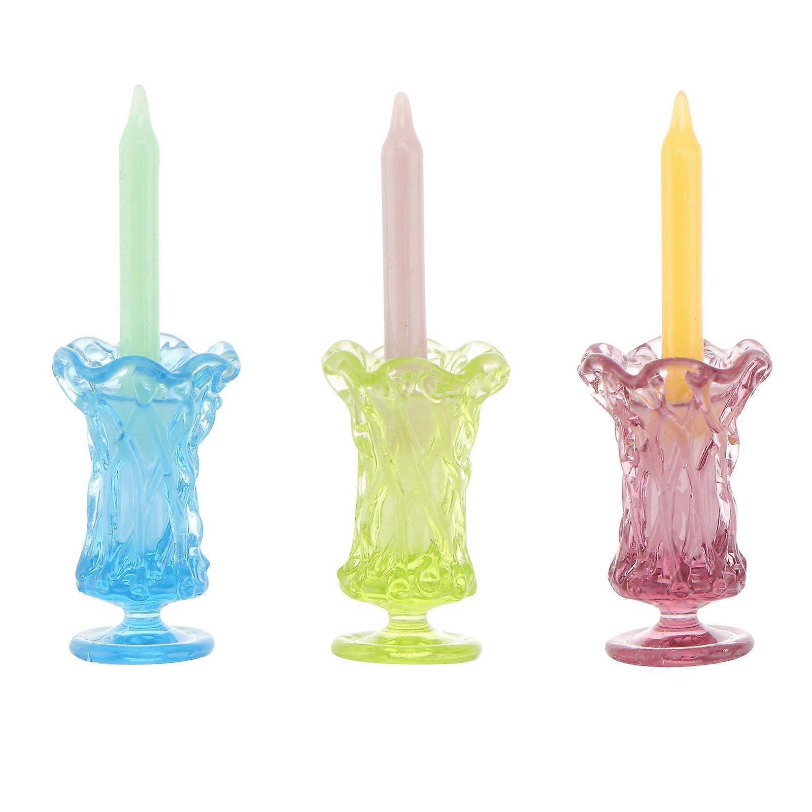 Mini House Candle Cup Miniature Decor for 9Pcs Assorted