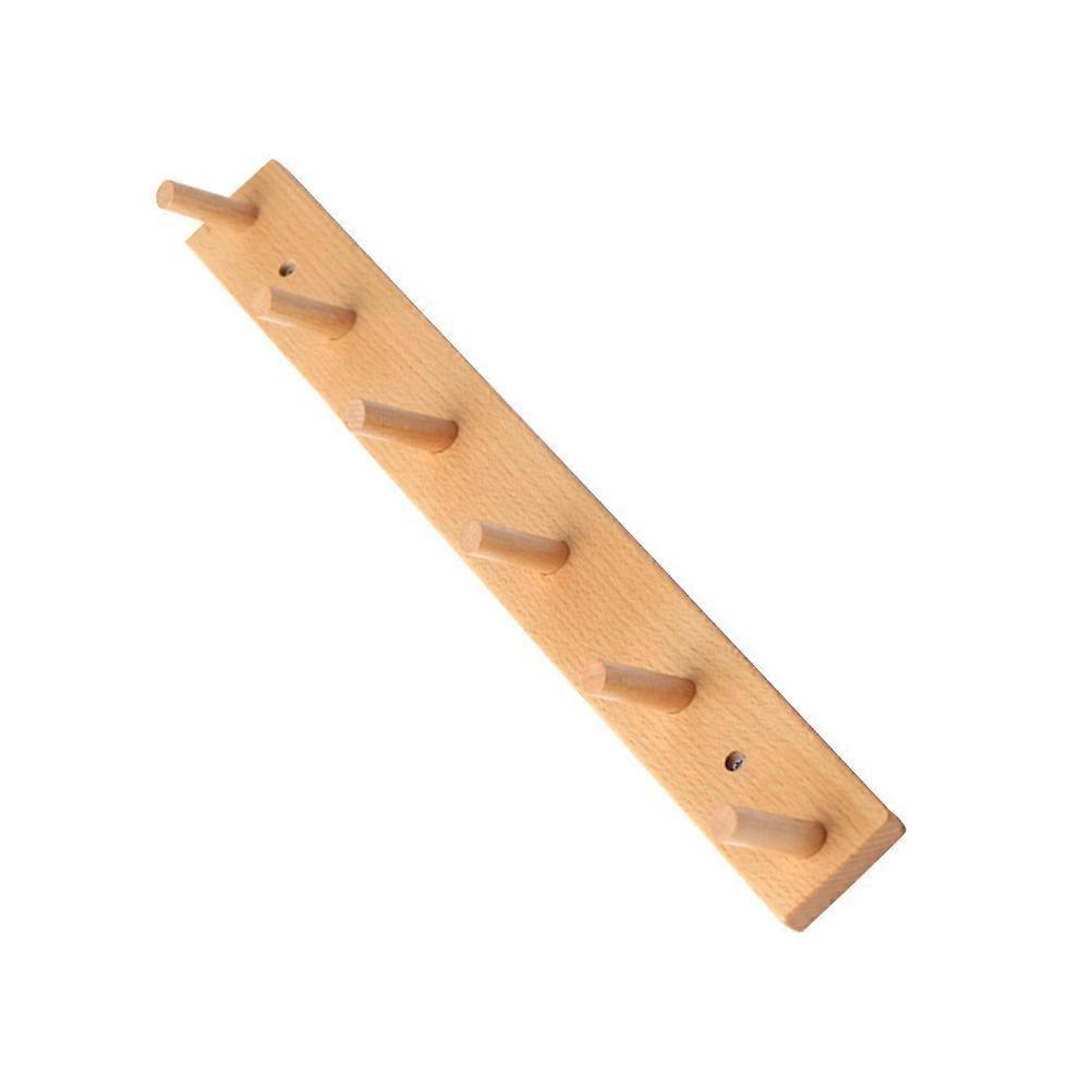 Hanging Wooden Coat Rack 5Pcs for Room Organization Rectangular Shape in Ivory with Space-saving Function Suitable for General Users