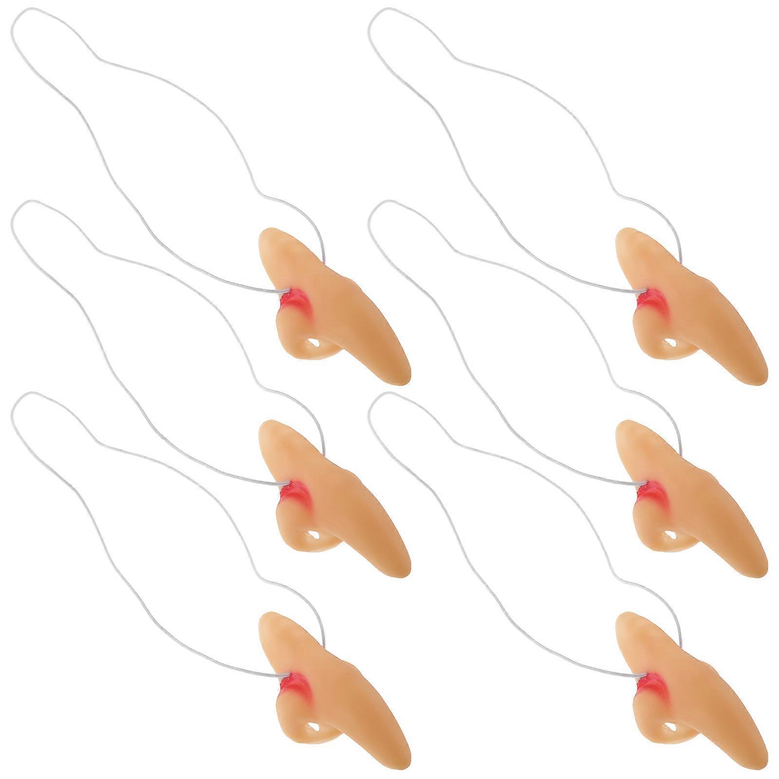 Halloween Witch Nose Fake Nose for Costume Use 24Pcs Beige Set
