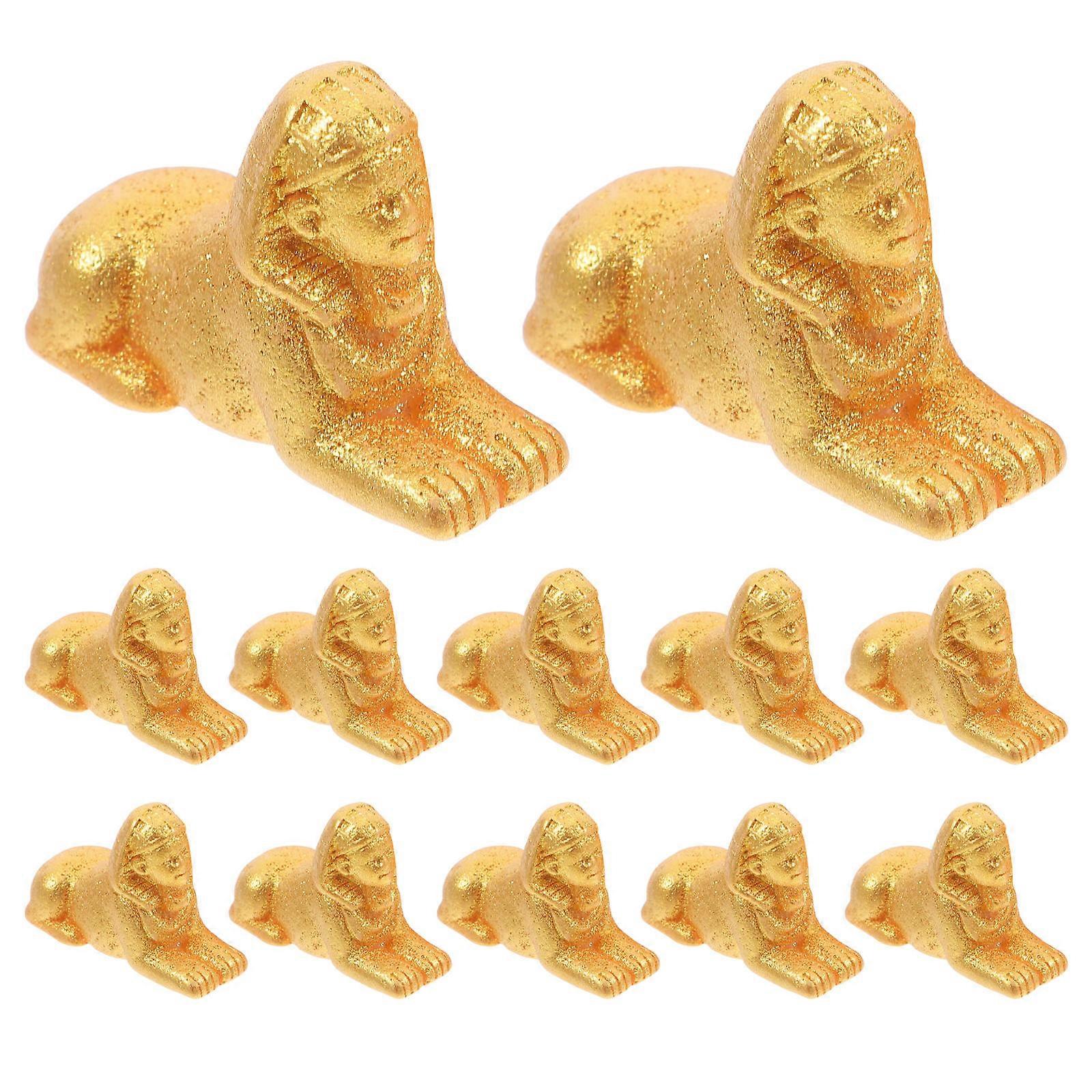 Egyptian Sphinx Resin Figurines for Terrarium Decor 36Pcs Set