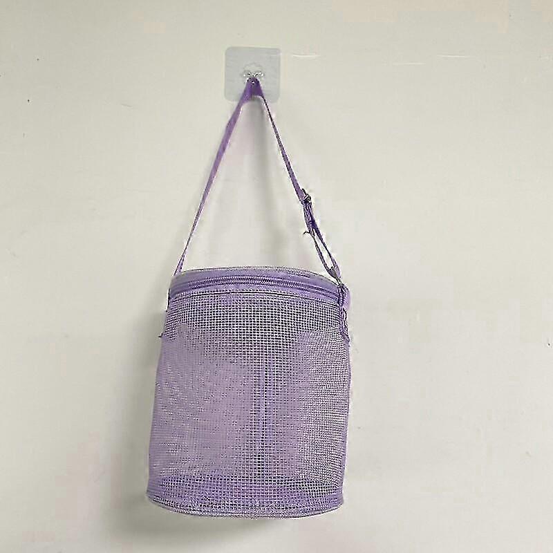 New Children's Mesh Shell Storage Bag Three-dimensional Circular Sand Digging Bucket Toy Sorting Collection Bag 2025