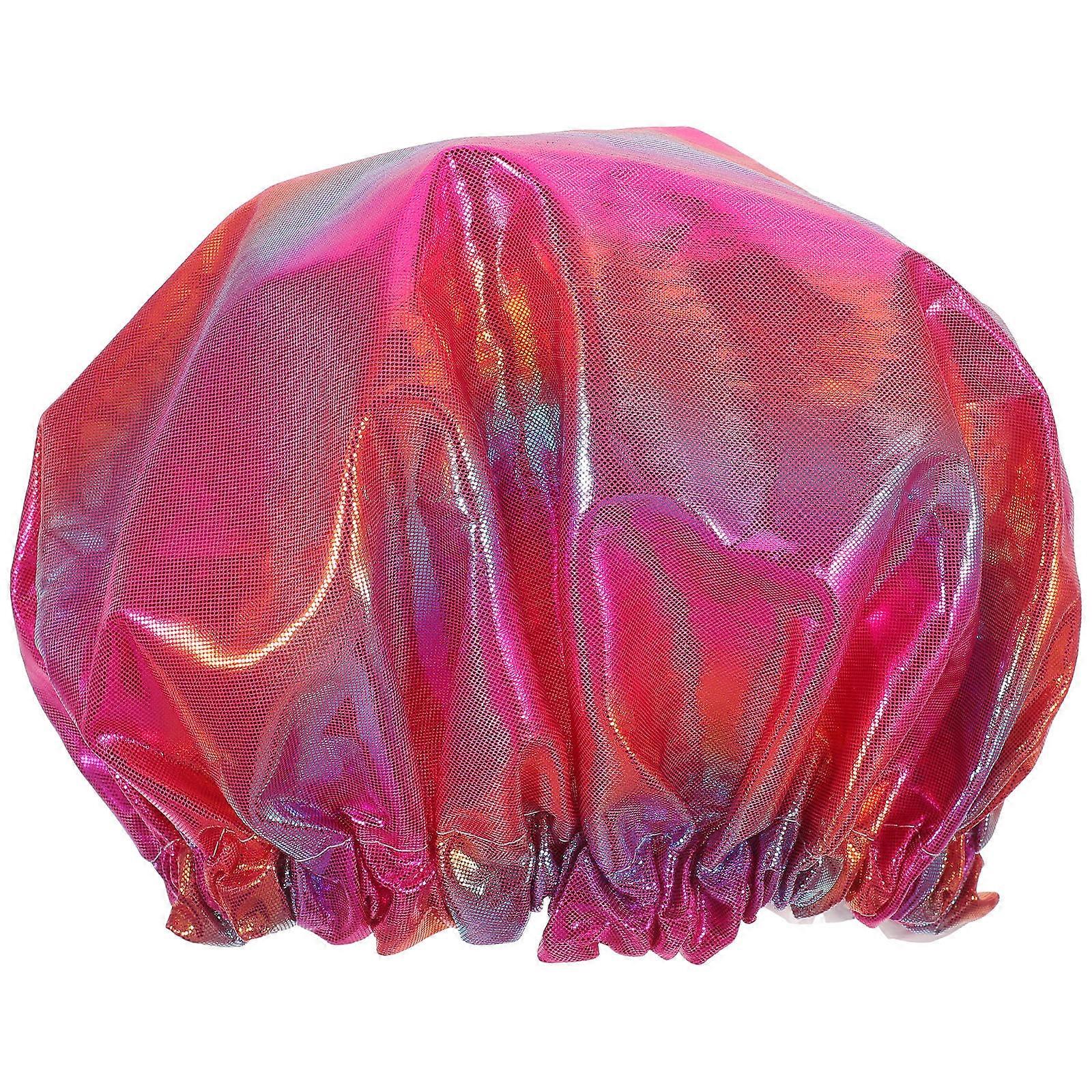 Multi-Color Shower Hats Breathable Hair Protection Caps for Home Use 3Pcs