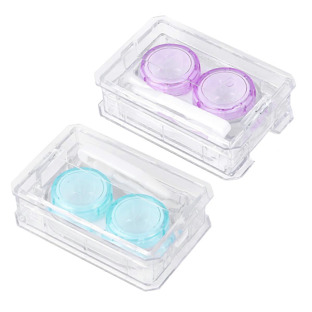 Lens Holder Portable Lenses Cleaning Case for Storage Use 6Pcs Assorted Color