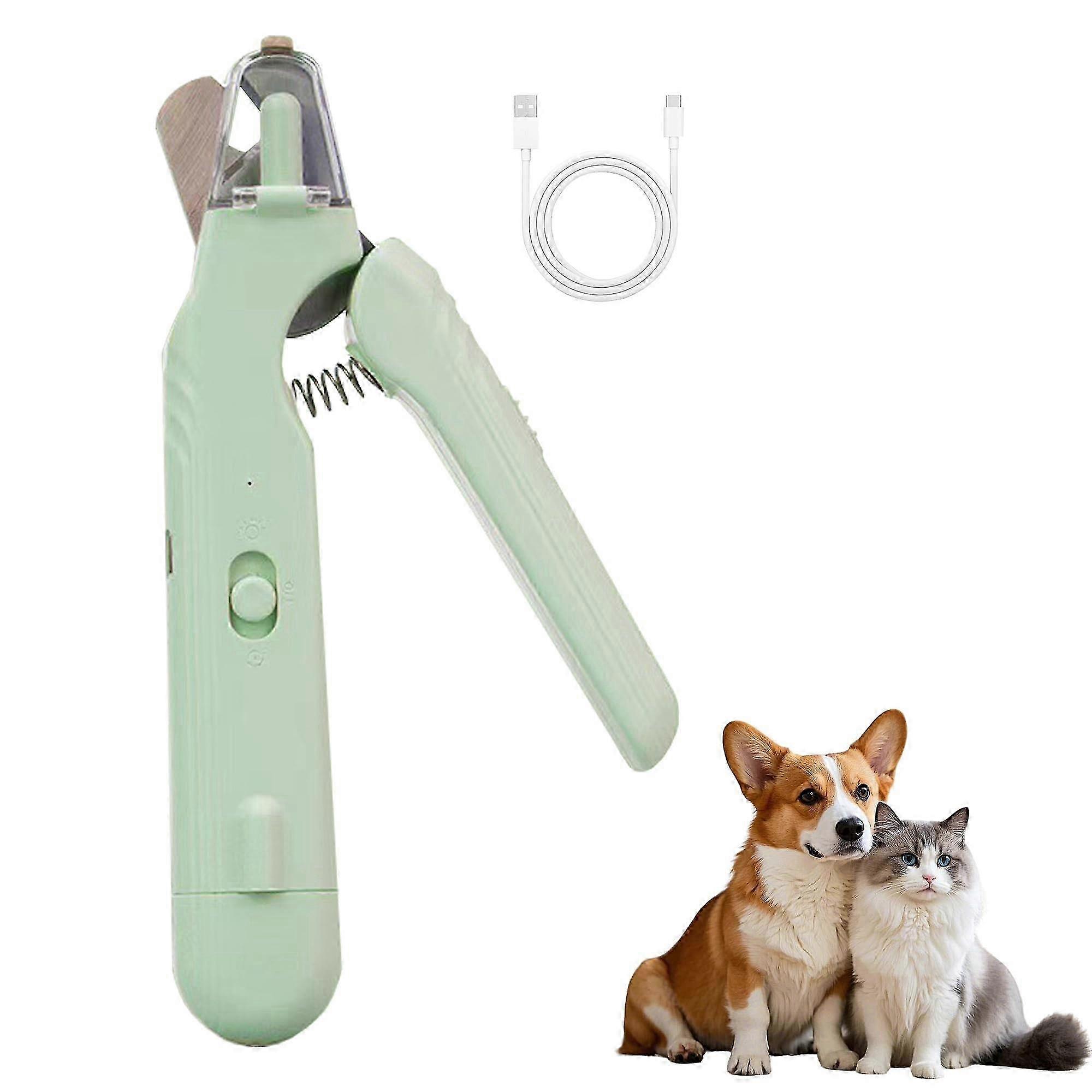 2-in-1 Pet Nail Clipper Trimmer For Large Medium Small Dogs Cats, Pets Claw Clipper With Led Lights