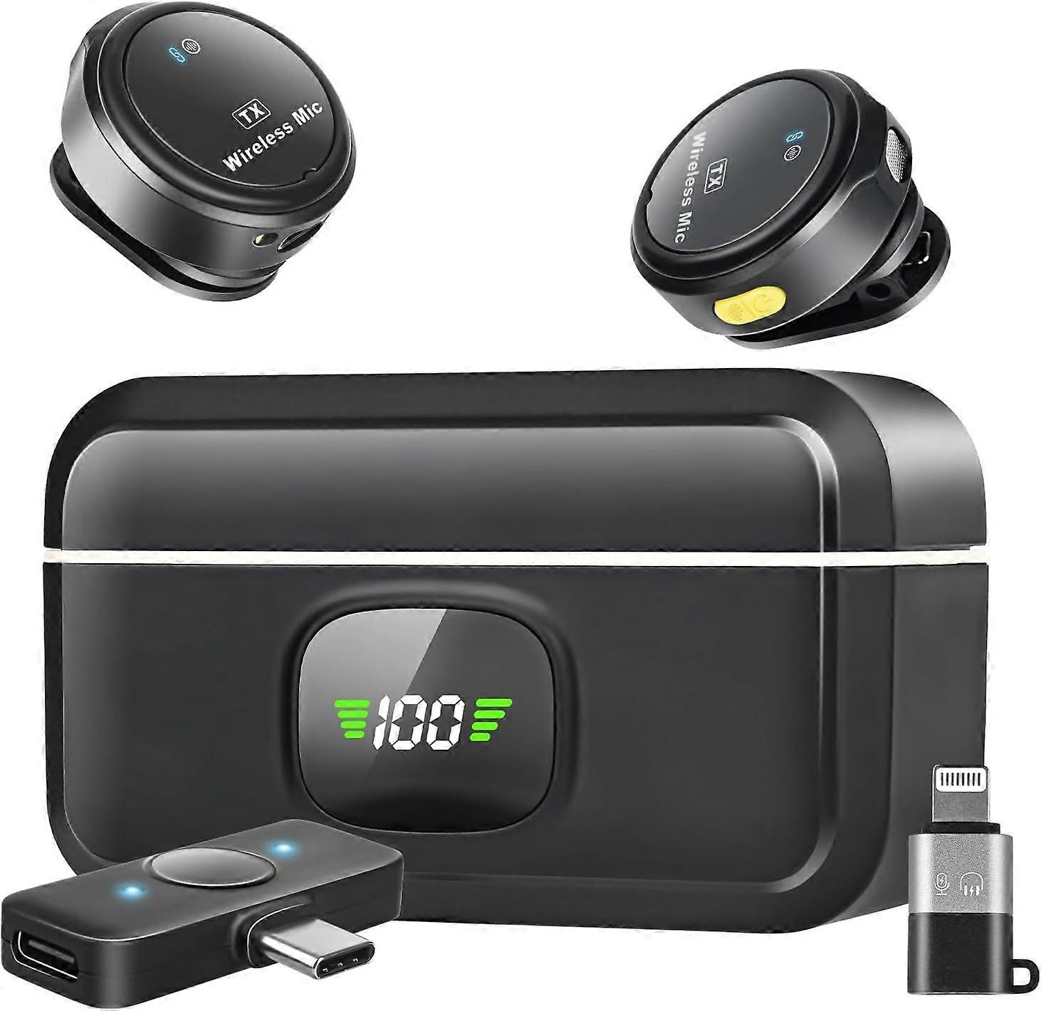 Wireless Lavalier Microphone for iPhone Lapel Microphone Mini