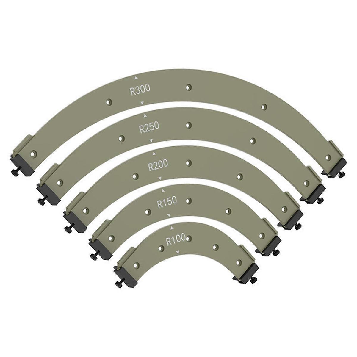 5Pcs Woodworking Radius Corner Jigs with Round Template Guides