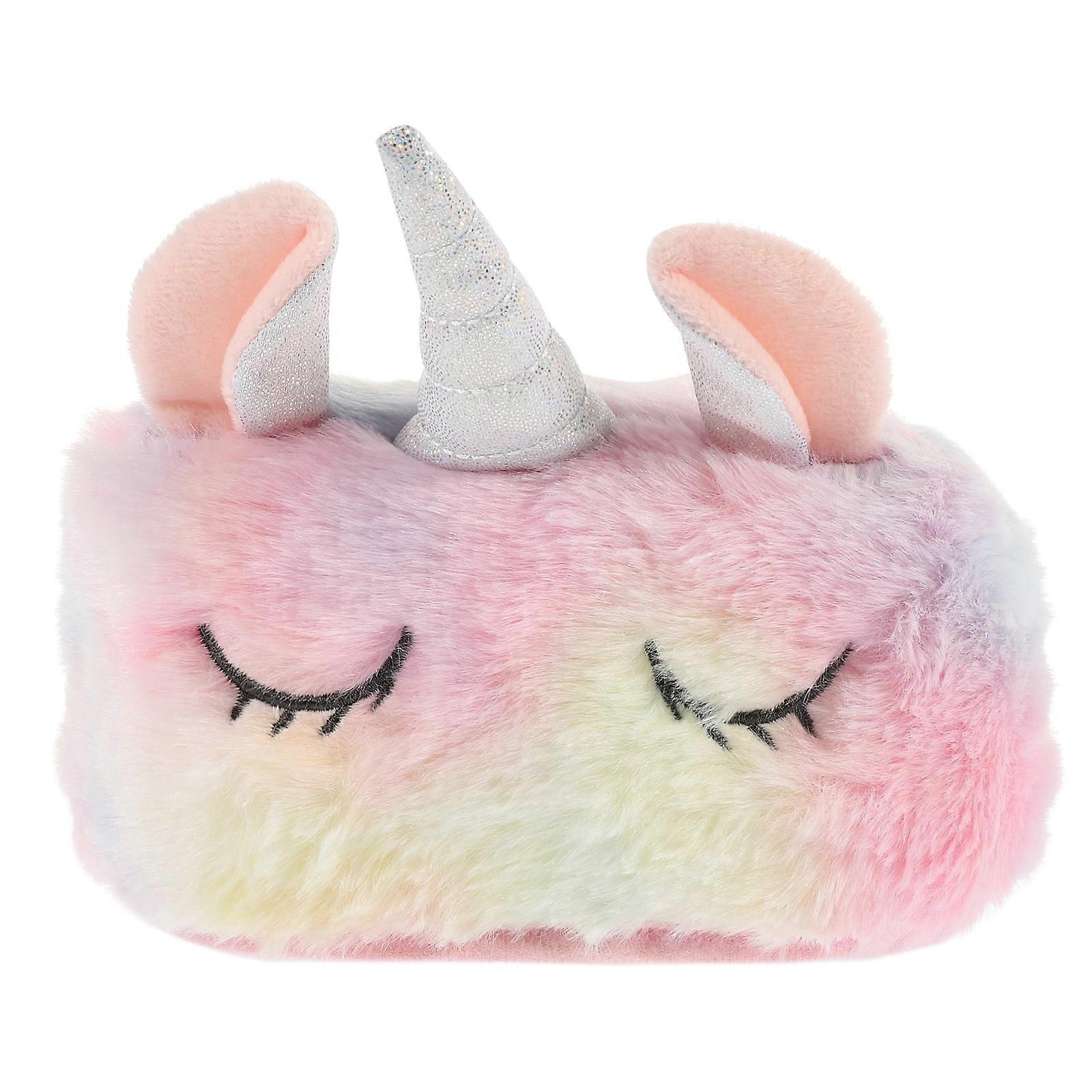 PATKAW Unicorn Tissue Box Plush Tissue Storage Holder for Home Hotel Restaurant (Small Square Pattern)