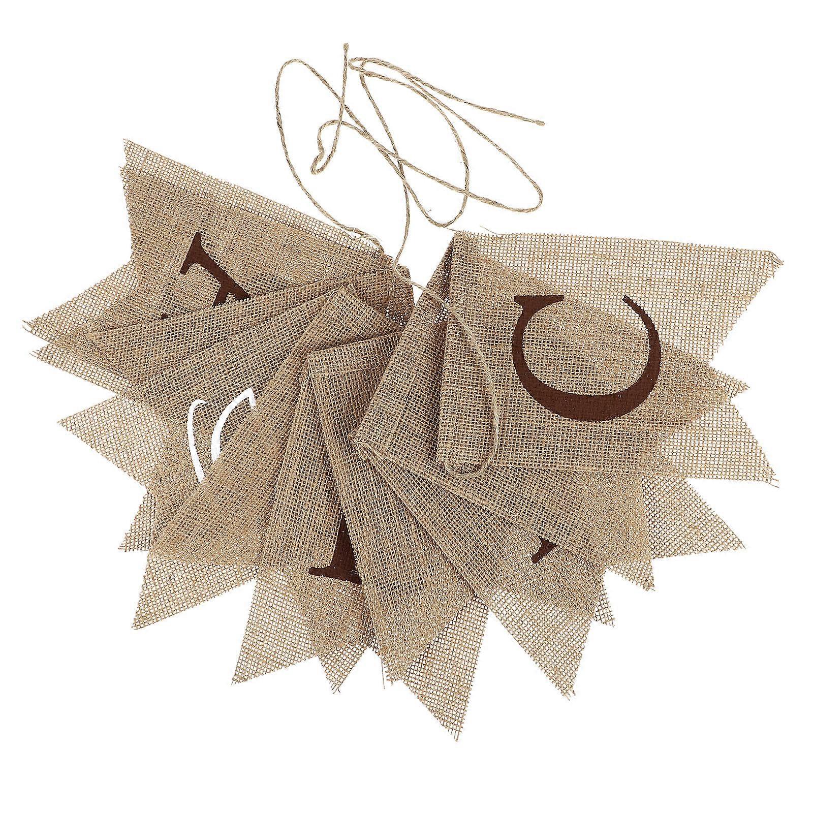 Rustic Bunting Party Decoration 3Pcs Swallowtail Banner Perfect For Family Gathering Event Decoration Linen