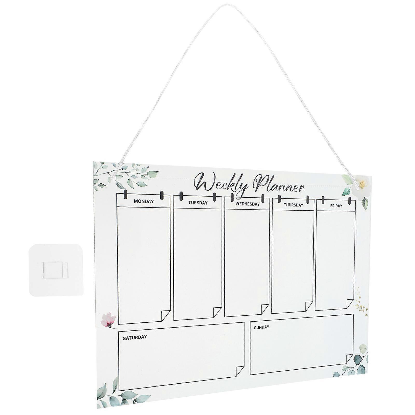 Transparent Acrylic Message Board 5 Sets For Home Use And Reminder Notes Rectangular Design Schedule Planning