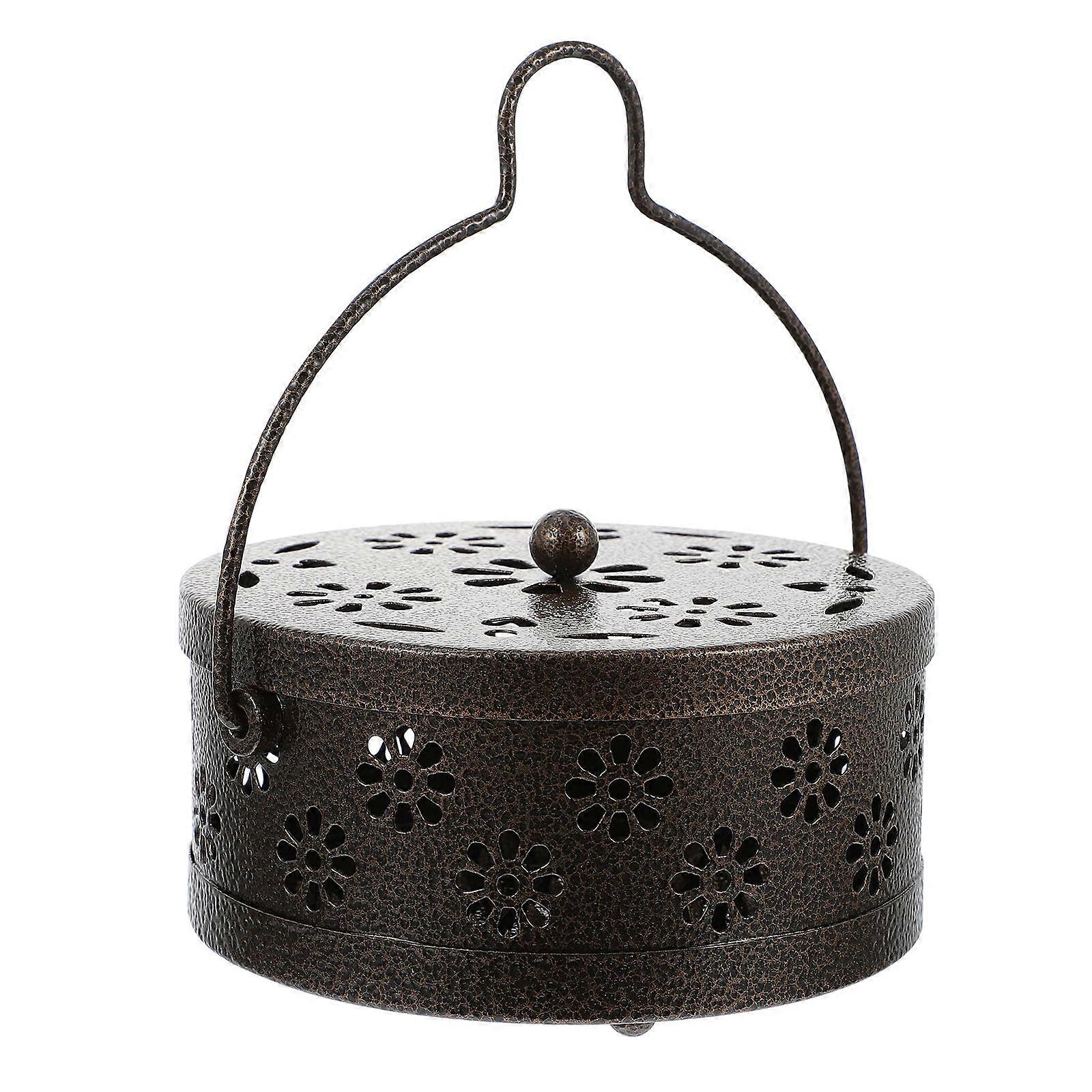 Aromatherapy Tray Incense Burner For Indoor Use Dark Brown Rectangular Design With Lid 2Pcs