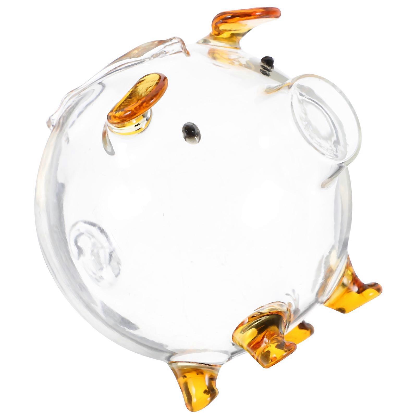 Glass Money Pot for Saving with 5Pcs Transparent Piggy Banks
