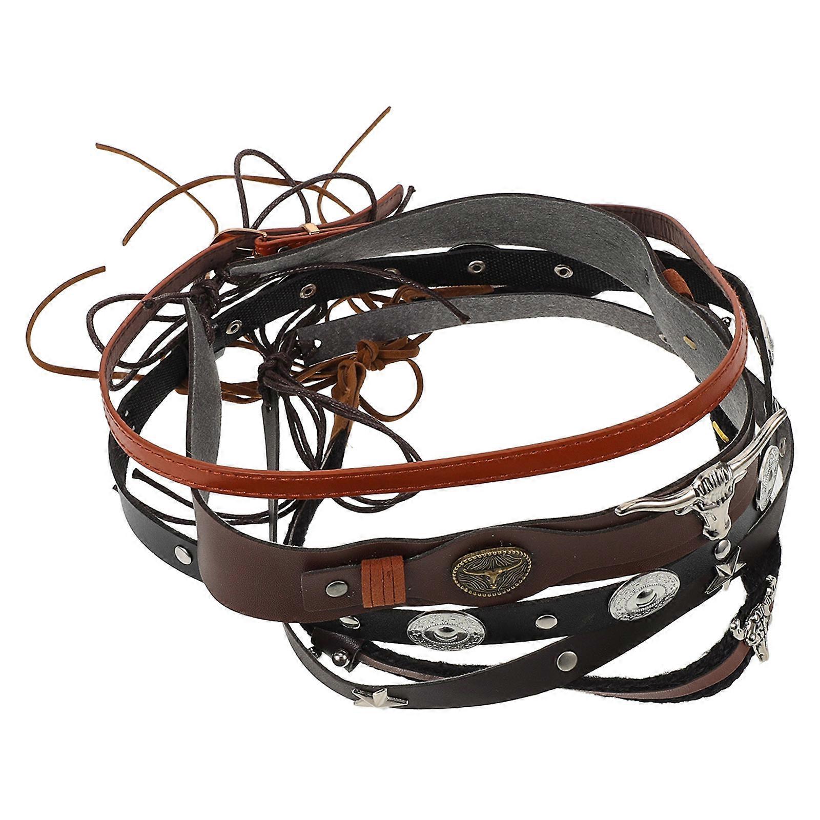 Cowboy Hat Band for Beach Cap PU 20Pcs Western Strap Set