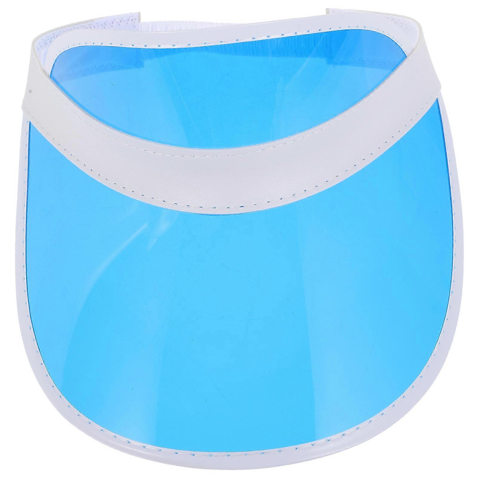 Outdoor Use Blue Sun Visor Hat 2Pcs Plastic Wide Brim Visor Hat