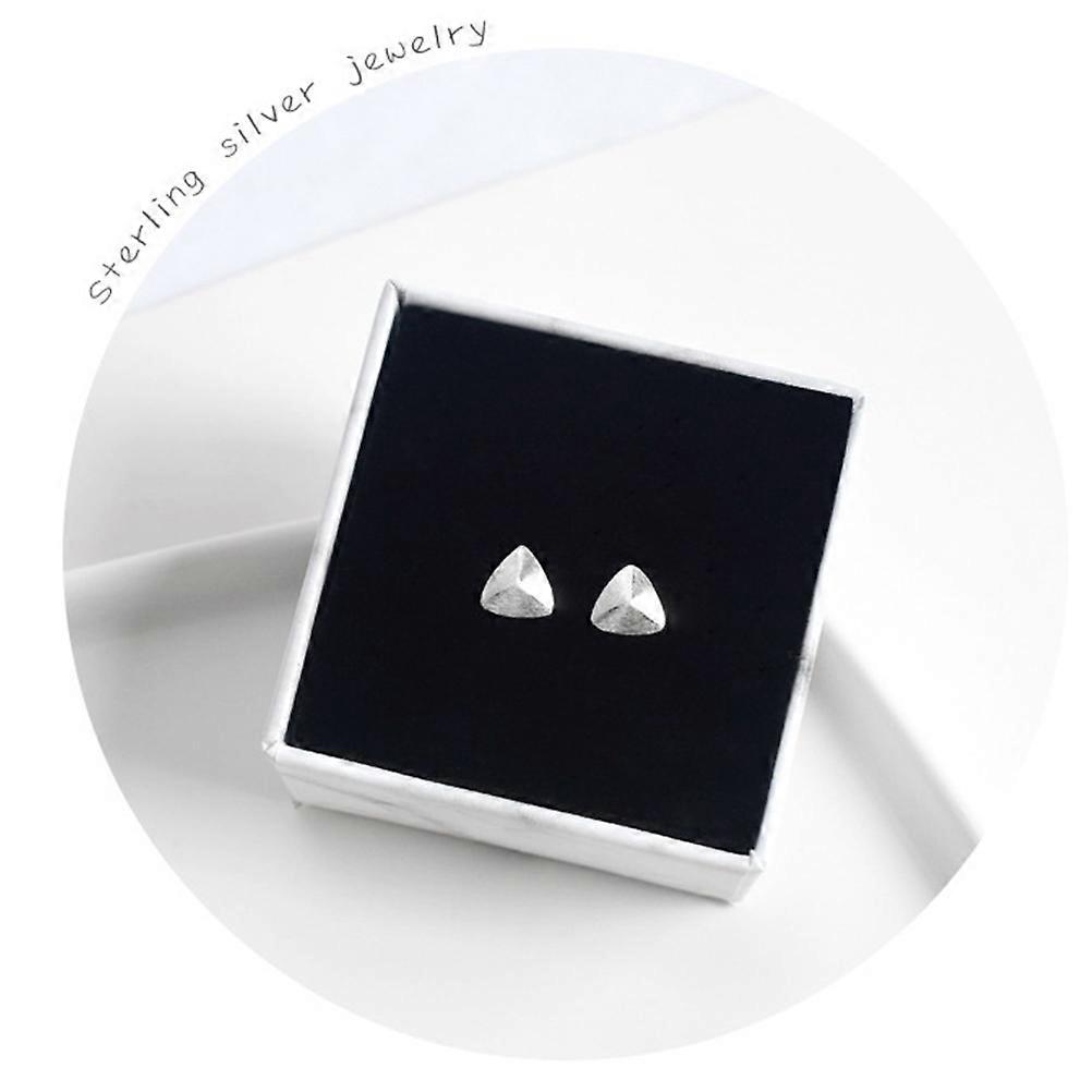 Geometric Triangle Ear Stud Silver Earring for Decoration 1Pair