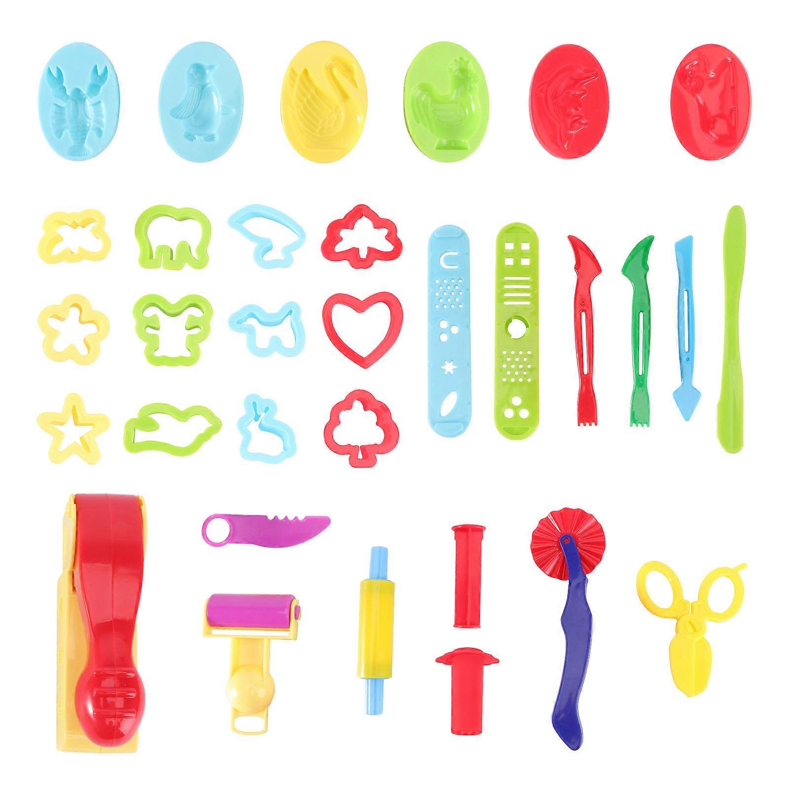 Colored Clay Tools Plasticine Moulds for Kids Playing 31Pcs DIY Clay Tool Set