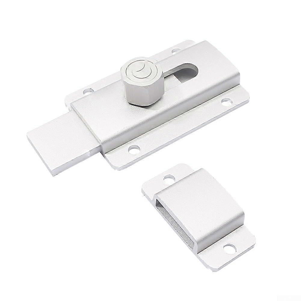 80mm Secure Door Bolt With Solid Steel Base For Bathroom Safety And Easy Installation Silver
