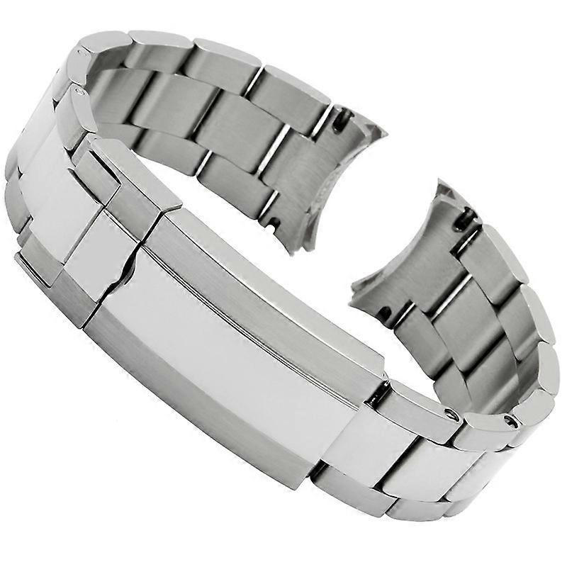 Bransoleta do zegarka Rolex Daytona Submariner akcesoria pasek łańcuszek 20mm 21mm stały srebrny