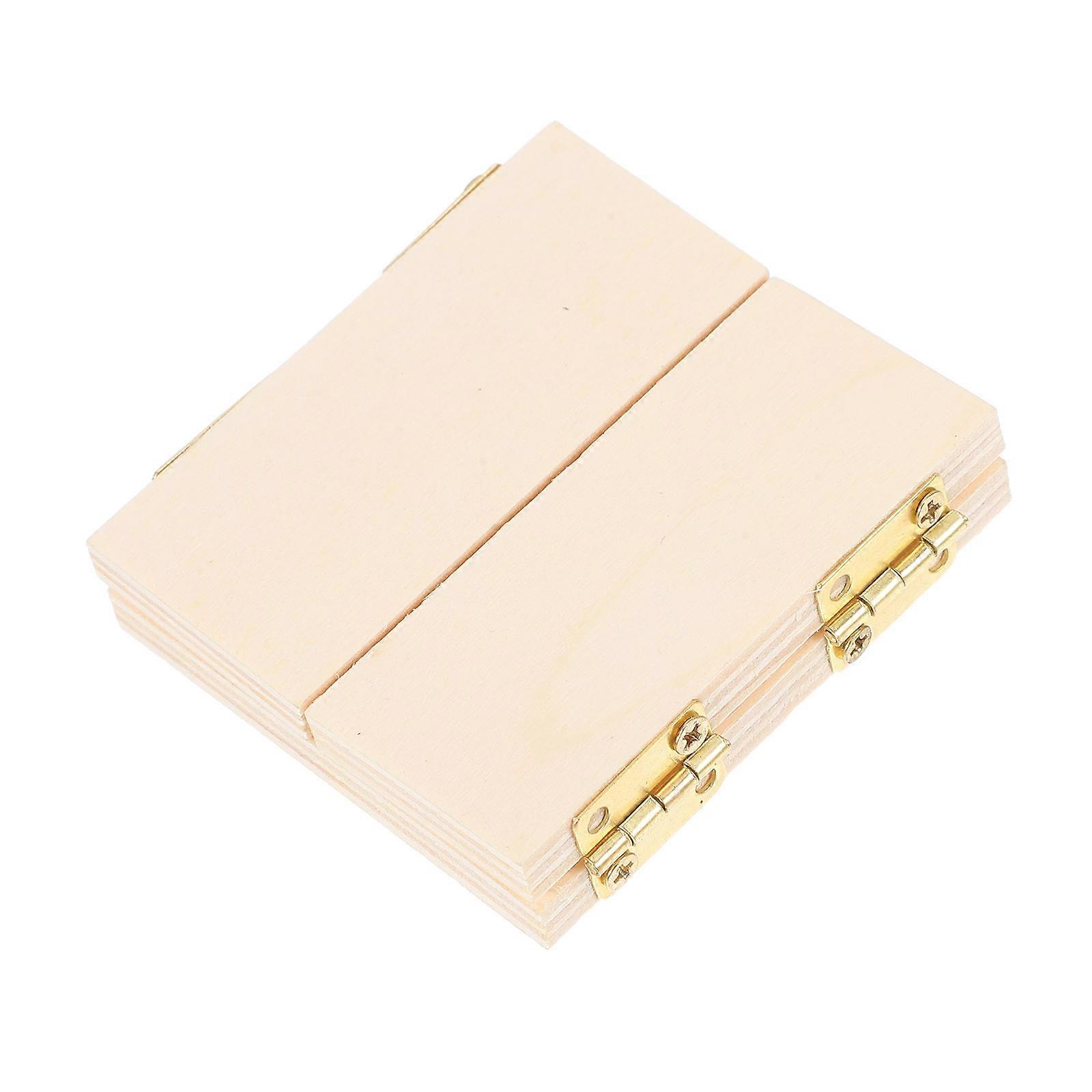 Mini Wooden Window for Dollhouse Decor 5Pcs Functional Hinged Beige