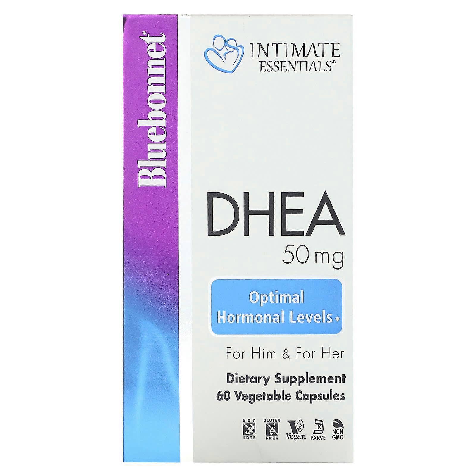 Intimate Essentials, DHEA, For Him & For Her, 50 mg, 60 Vegetable Capsules