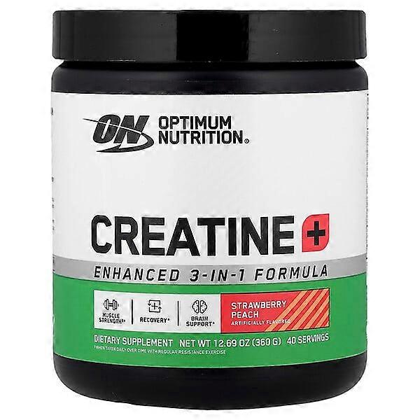 Optimum Nutrition, Creatine+, Strawberry Peach, 12.69 oz (360 g)