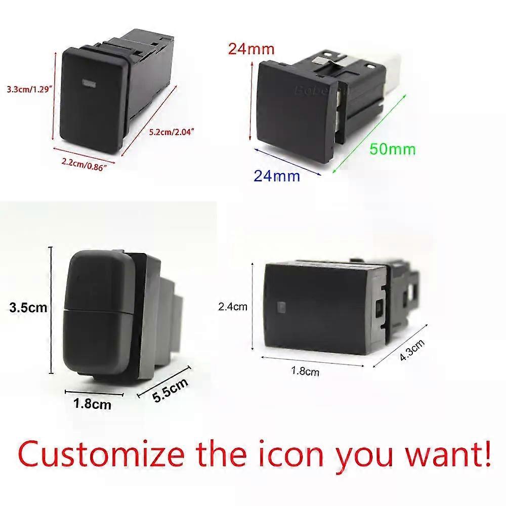 Customized Dual Button For Mitsubishi Pajero V73 V93 Lancer Outlander ASX L200 Front Fog LED Light Radar Switch Button with Wire