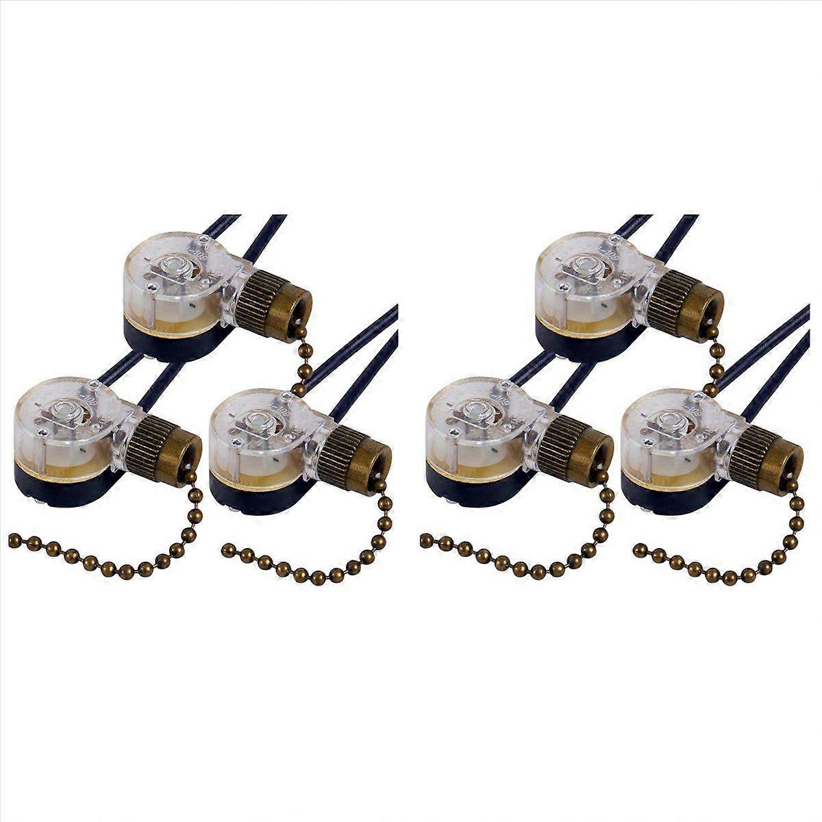 3Pack Ceiling Fan Light Switch ZE-109 Fan Switch (Bronze)