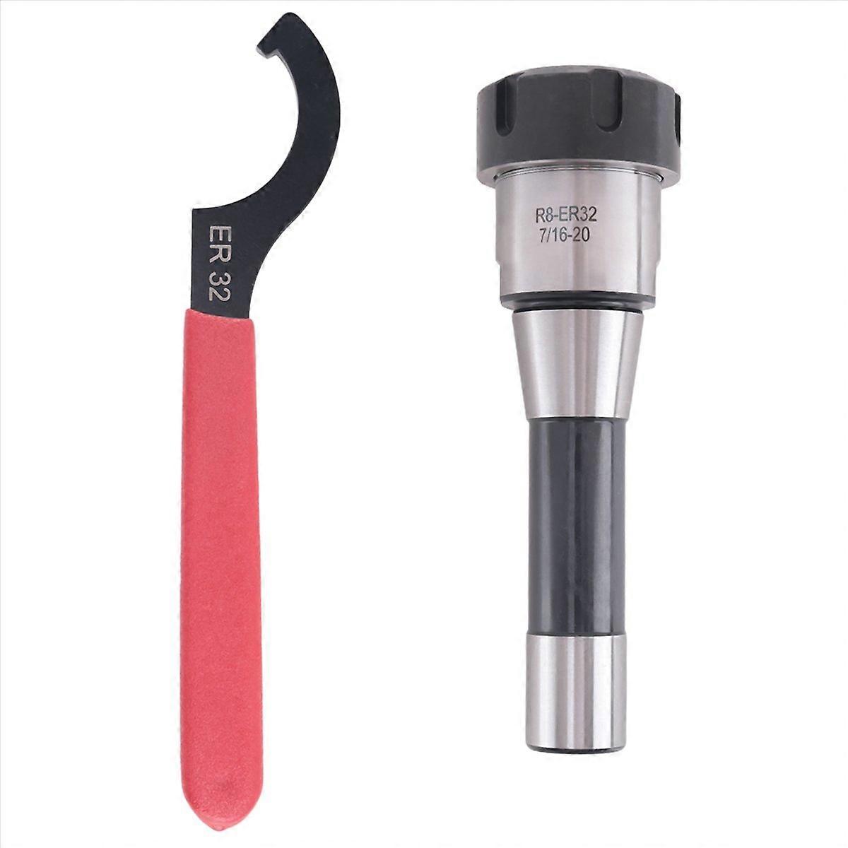 1PC 6.3 inch R8-ER32 7/16 Collet Chuck Holder CNC Milling Lathe R8 Spindle Tool