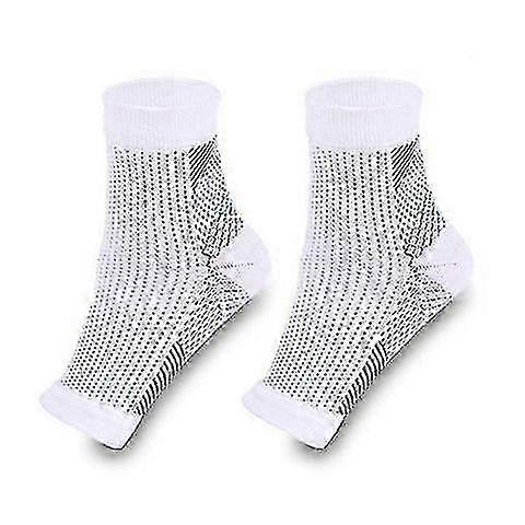Improved Comfort: Compression Ankle Socks for Plantar Fasciitis Relief & Open Toe Design