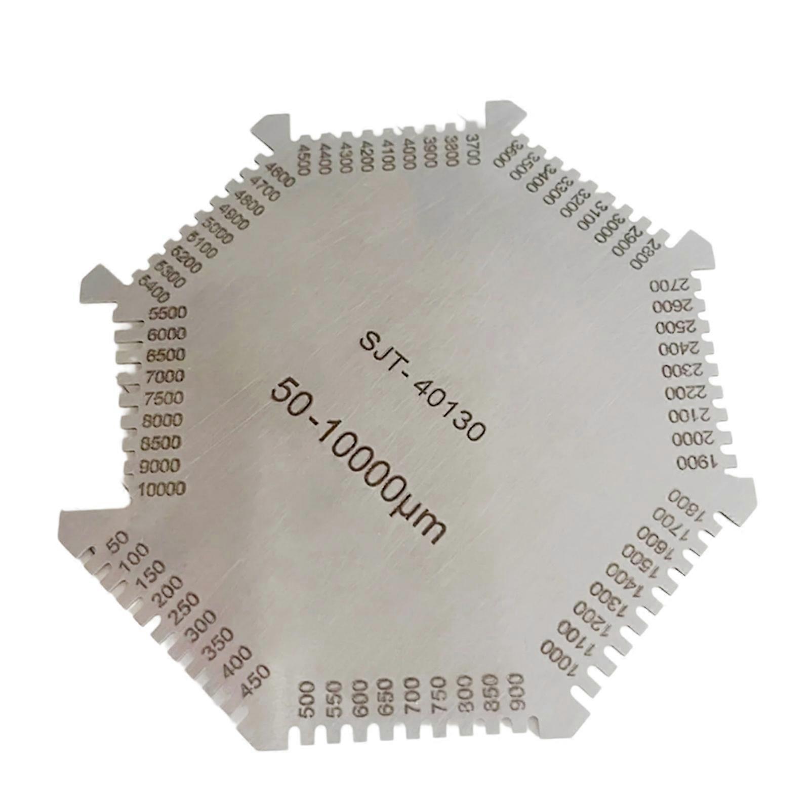 Επαναχρησιμοποιήσιμη χτένα μεμβράνης από ανοξείδωτο χάλυβα, μετρητής πάχους υγρής μεμβράνης, μετρητής υγρής μεμβράνης για μέτρηση πάχους, πάχος επικάλυψης χρώματος, πολύχρωμο