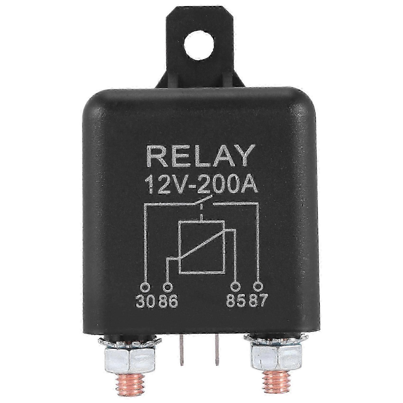 12V 200A Heavy Duty Relay - 4 Pin Normally Open for Vehicles