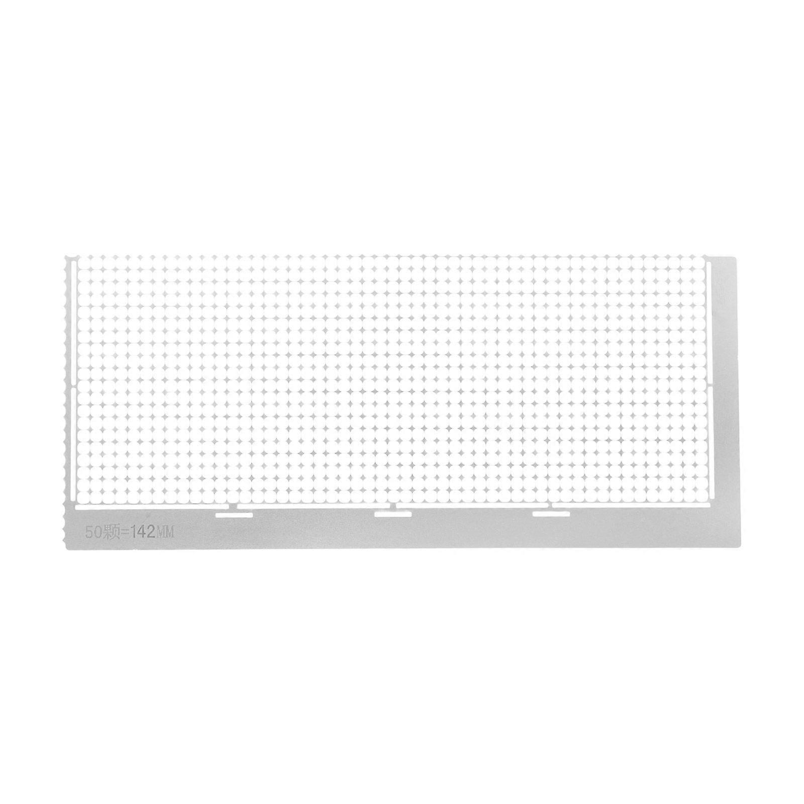 Diamond Art Ruler For Round Drill: Stainless Steel Net Ruler With 1020 Blank Grids - 5D Rhinestone Drawing Tool For DIY Handwork Crafts