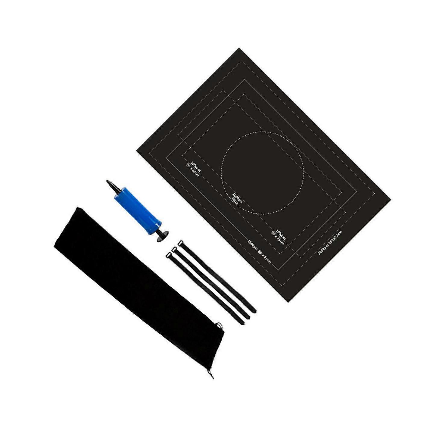 Puzzle Roll Up Mat Felt Jigsaw Puzzle Storage Pad Blanket Black