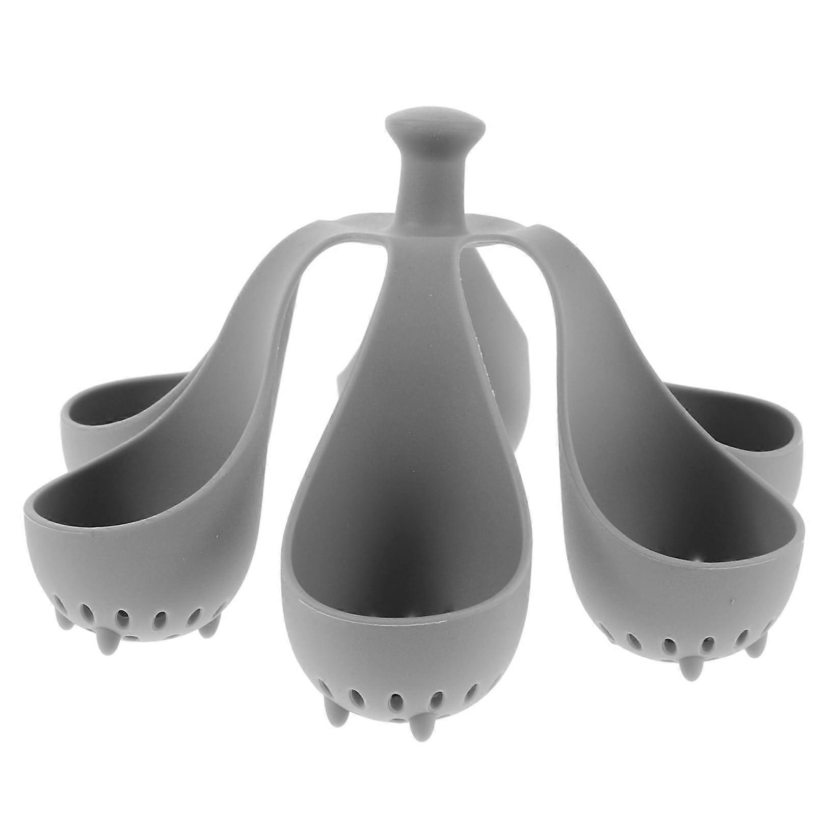 6holes Silicone Egg Cooker, 6Hole HardBoiled Egg Steamer Tray With Silicone Handle, Reusable Steam Rack For Pot Cooker