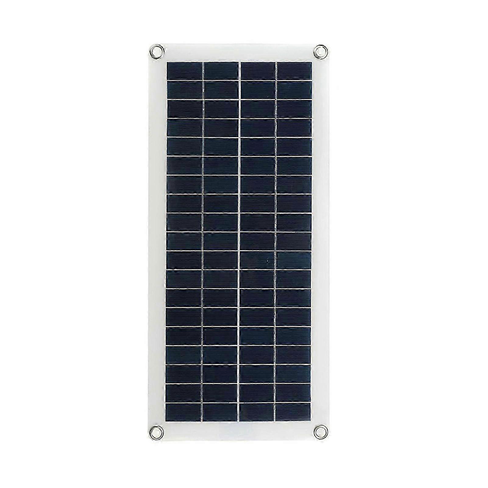 Portable Solar Panel, 18V 20W Dual USB Charging Port + DC5521 Battery Clamp Interface