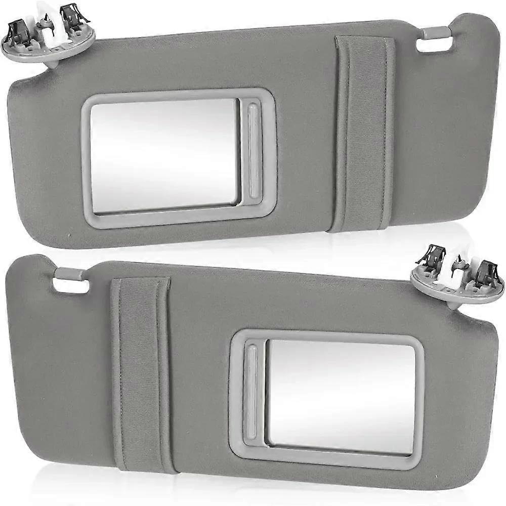 Sun Visor With Light 20072011 Left And Right Driver And Passenger Side Gray Sunshade