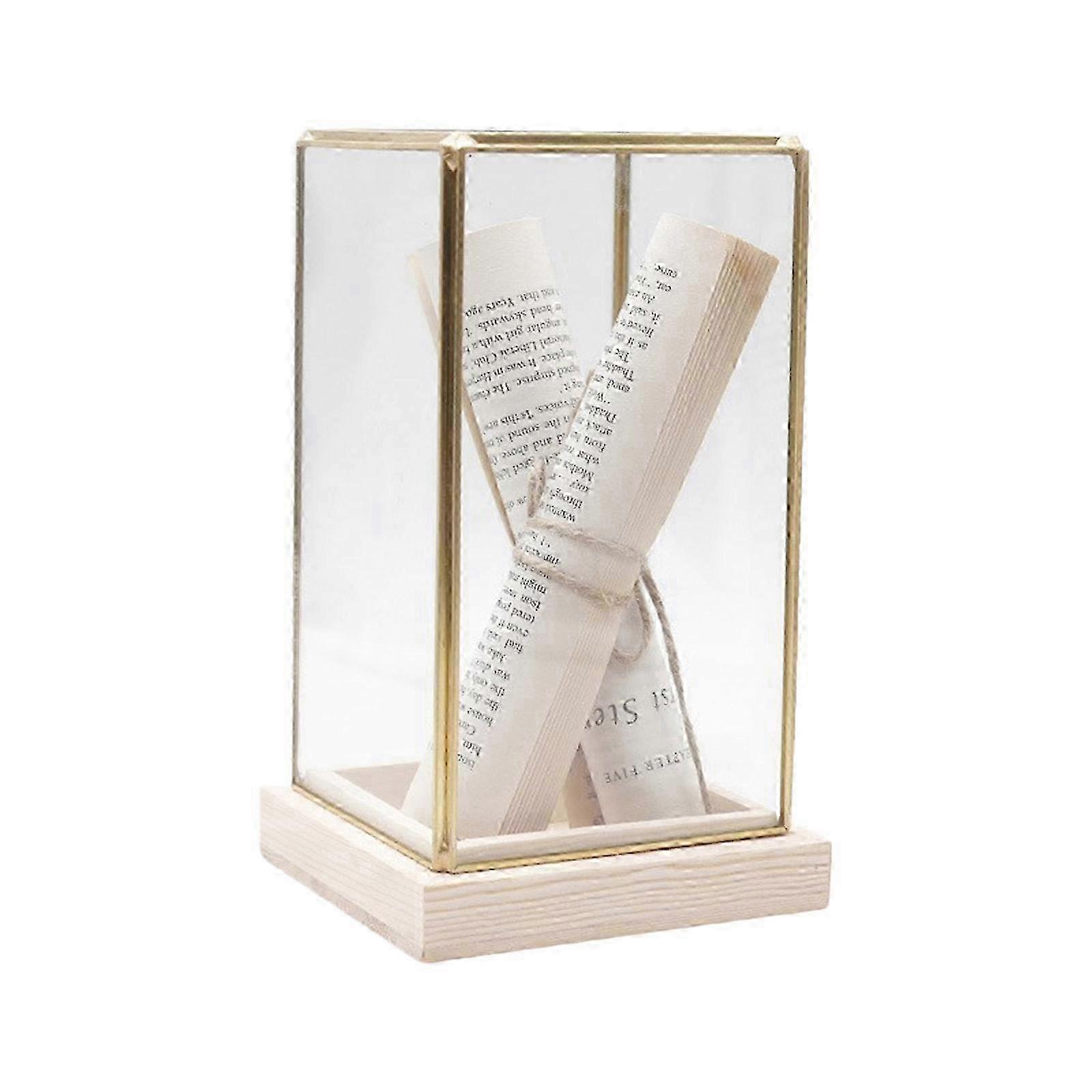 Classical Display Case for Collectibles Glass Domes Decoration for Bookshelfs and Desk Decors Glass Case for Display