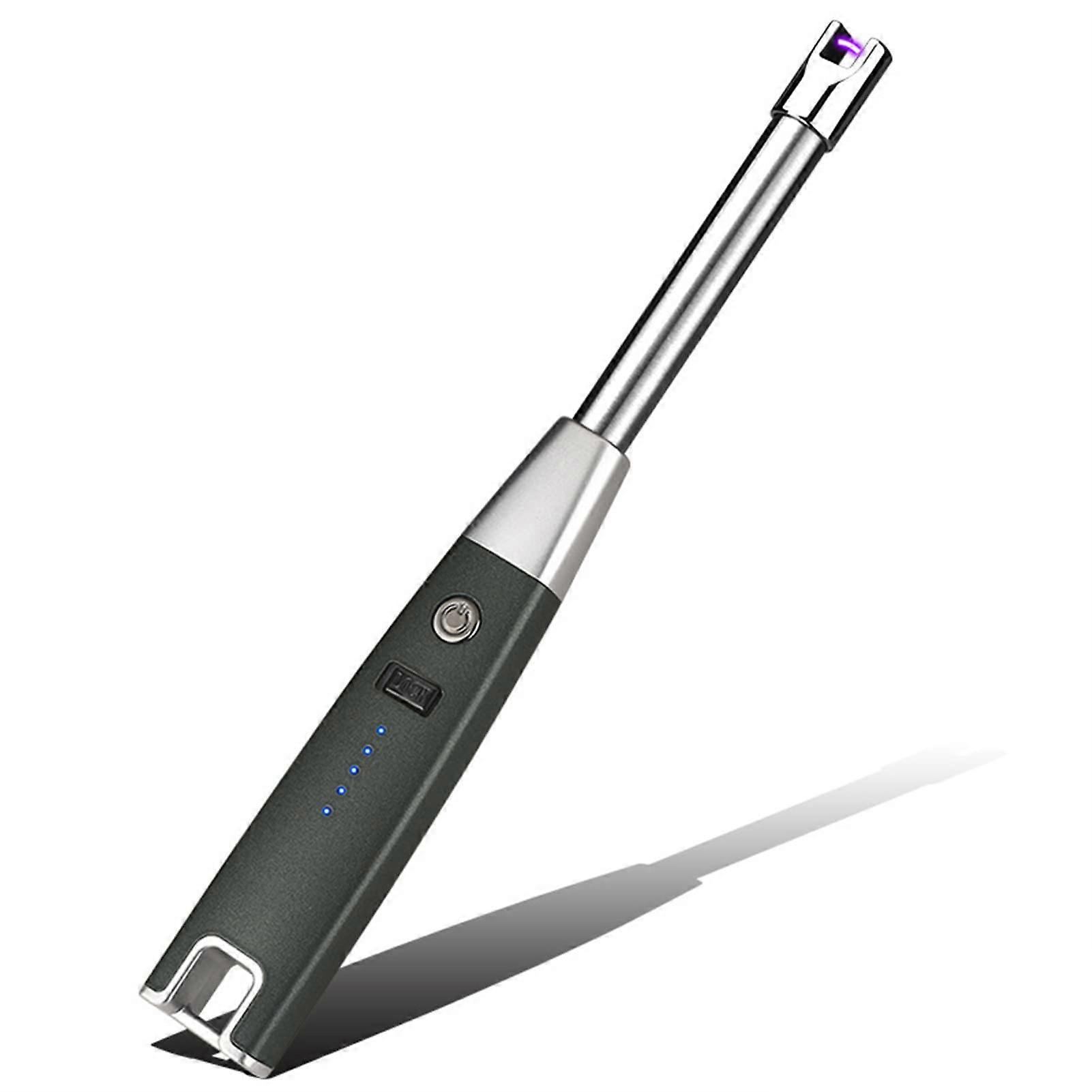 USB Electronic Rechargeable Arc Igniter LED Battery Display Windproof Kitchen Gas Stove Igniter Color A For Candle BBQ