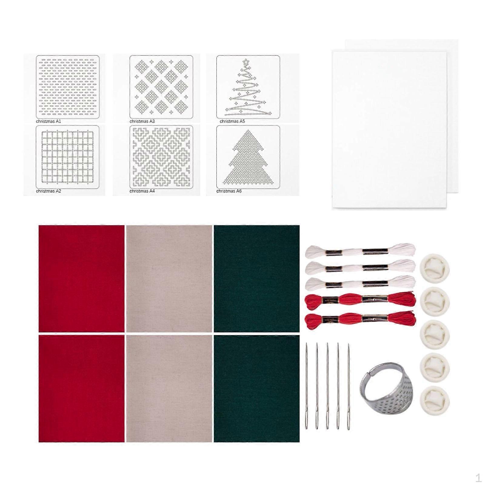 Printable Sashiko Set with Water Soluble Stabilizer for Crafting