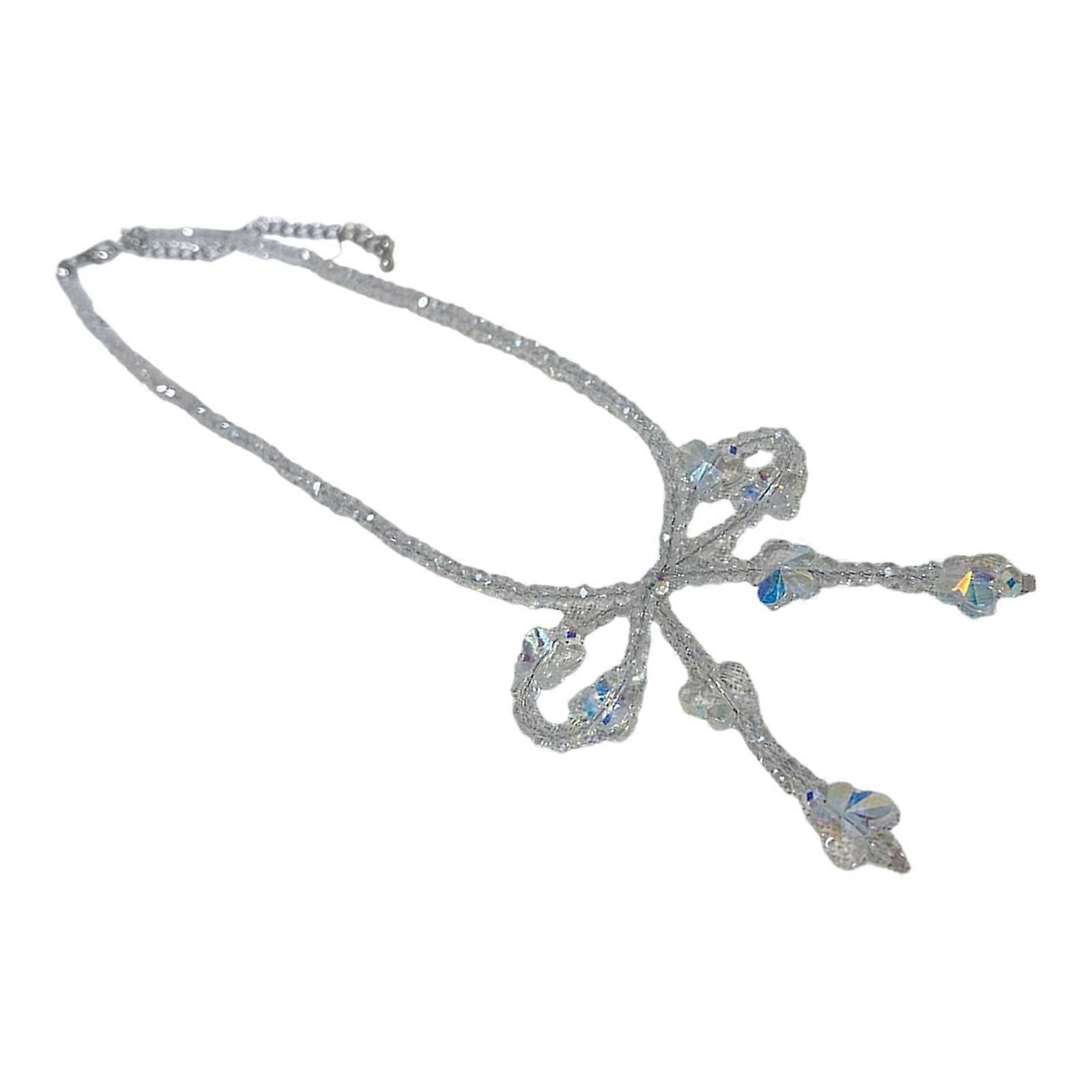 Glittering Artificial Crystal Butterfly Chain Strong Craftsmanship Ideal For Special Occasions  transparent