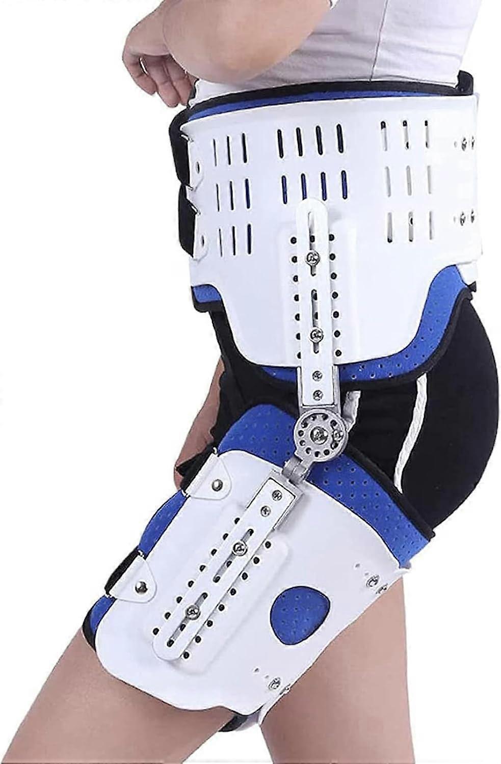 Adjustable Hinged Hip Joint Brace with Abduction Support for PostSurgery Recovery Left