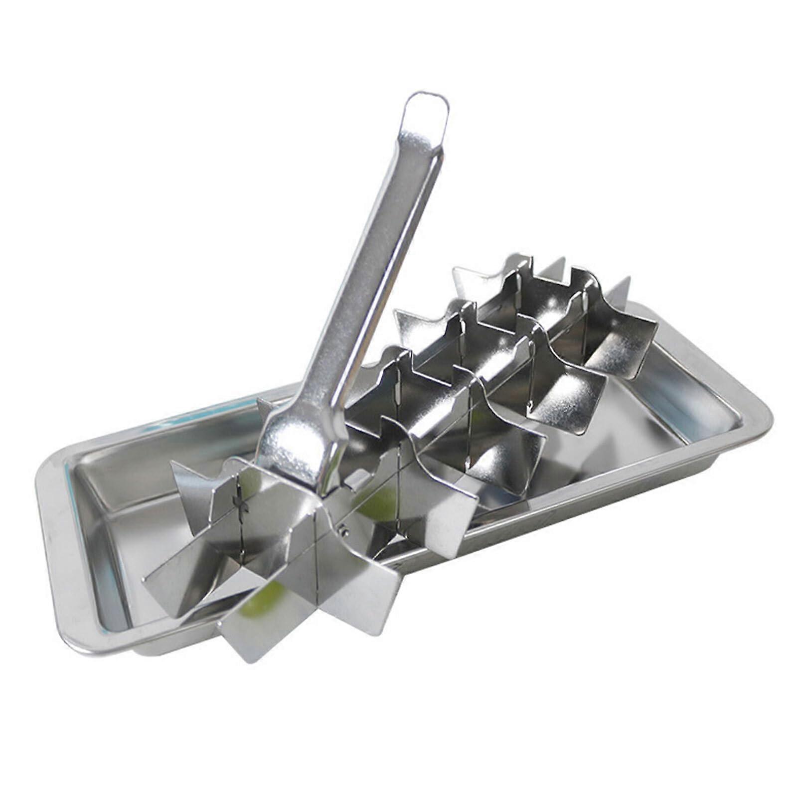 Stainless Steel Ice Cube Tray with Detachable Freezer Mold for Square Ice Cubes