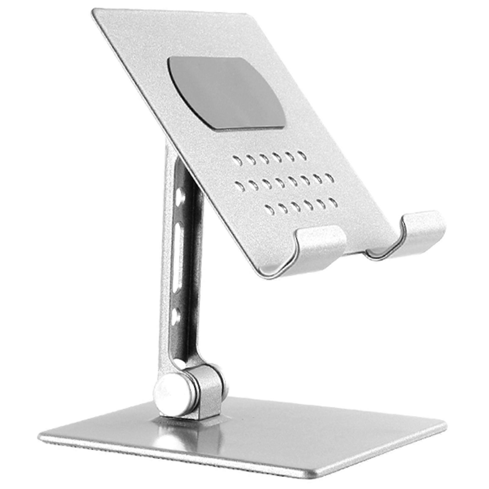 Hollowed Notebook Desktop Holder Folding Notebook Stand Multiangle Tablets Stand Holder Bracket Easy to Carry and Use  Silver