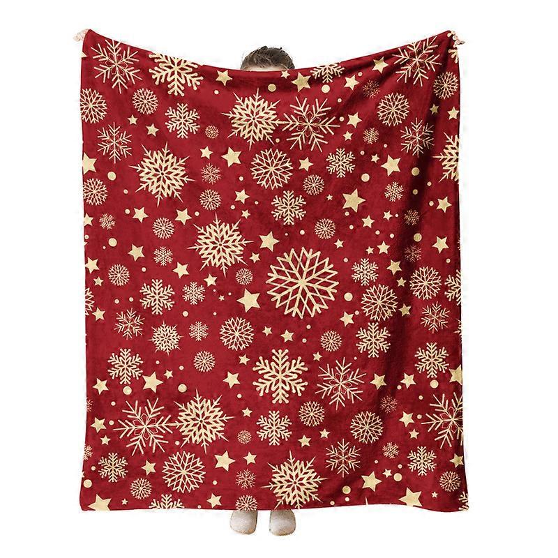 Christmas Flannel Blanket, Thick Double-Layer Flannel Blanket