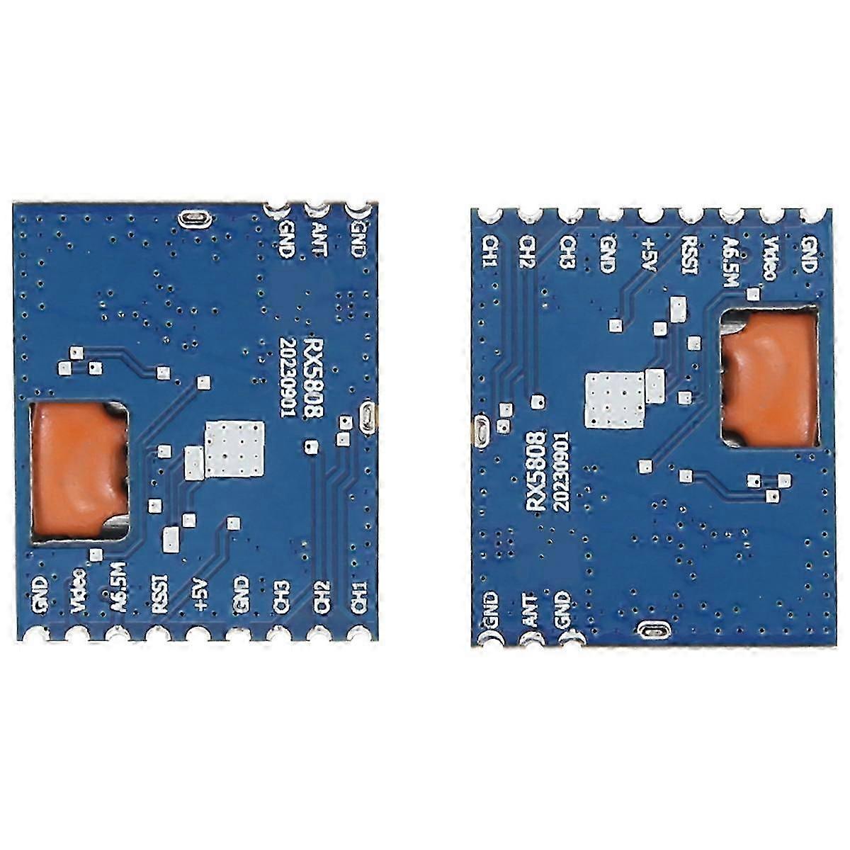 2Pcs RX5808 Wireless Audio Video Receiver Module RX5808 Frequency Phase Lock Analog AV Signal Outpu